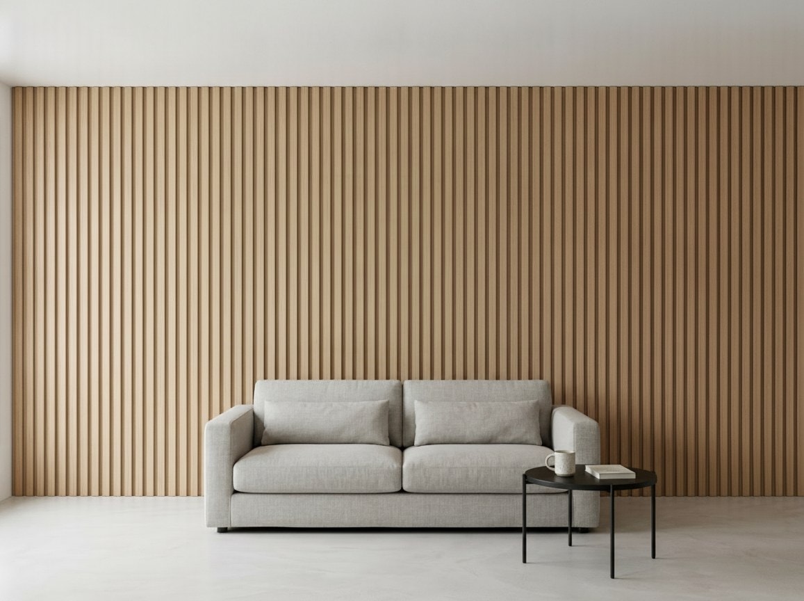Living — Madera clara con vetas